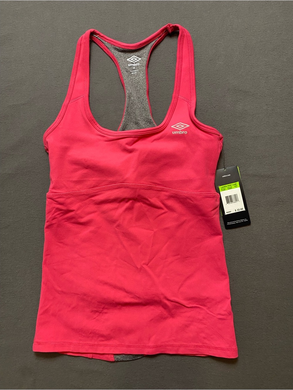Umbro Women's Racerback Tank Top - Hot Pink Size S NWT